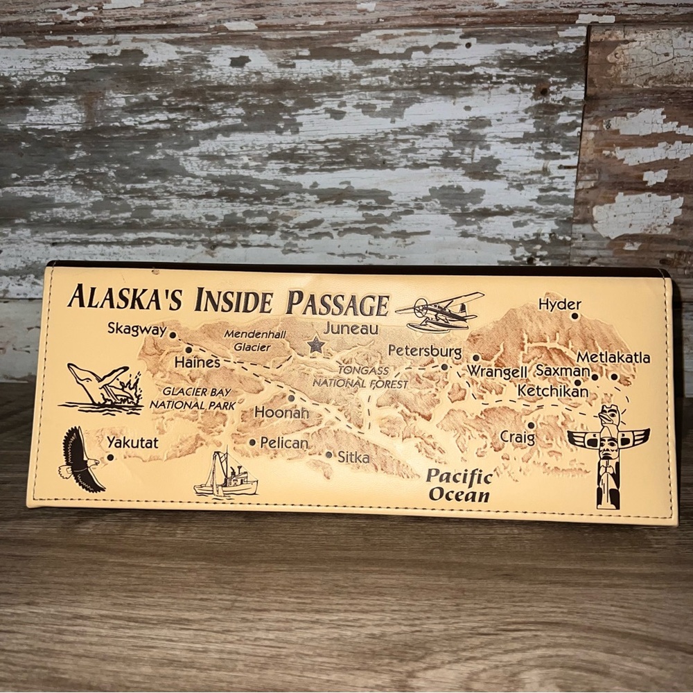 ALASKA Panorama Photo Album / Document Holder Leather -look